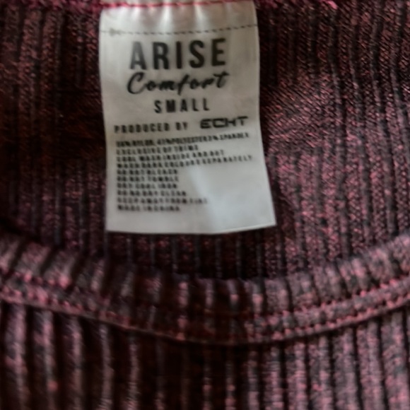 ECHT Apparel Arise SeriesCropped Top Long Sleeves + Ribbed Leggins Marron Small - Picture 11 of 12